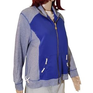Vintage Blue and White Women's Nautical Theme Jacket